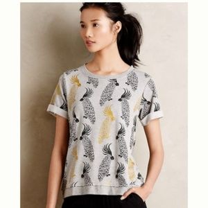 RARE Anthropologie "Tavia" Parrot Sweatshirt Sz M